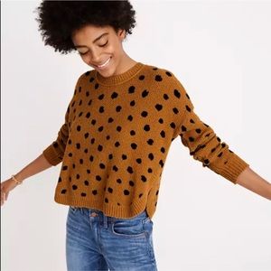 Madewell Painted Spots Knit Pullover Sweater
